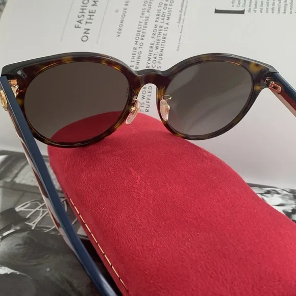 🔥♥️🔥AUTHENTIC Gucci Sunglasses GG0416SK 003 55-20-145  Made in Italy - Picture 10 of 14